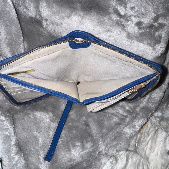 Coach Beige and Blue Wristlet Wallet - Picture 6 of 6